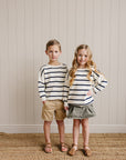 Navy Stripe Knit Sweater