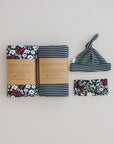 Americana Floral Ribbed Bamboo Head Wrap