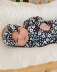 Americana Floral Ribbed Bamboo Head Wrap Mebie Baby