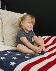 Navy Stripes Ribbed Bamboo Cozy Short Set