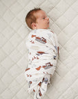Construction Trucks Bamboo Stretch Swaddle