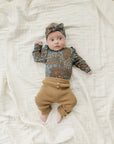 Navy Floral Bamboo Head Wrap Mebie Baby