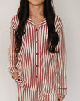Adult Red Stripes Lounge Set Mebie Baby