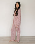 Adult Red Stripes Lounge Set Mebie Baby