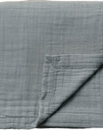 Dusty Blue Muslin Quilt Mebie Baby
