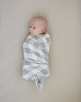 Coastal Plaid Muslin Swaddle Blanket