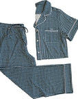 Women's Navy Gingham Pajama Set