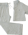 Women's Light Blue Gingham Pajama Set