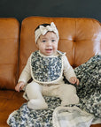 Liberty Floral + Coastal Plaid Lace Muslin Quilt Mebie Baby