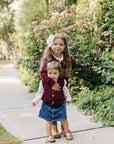 Burgundy Knit Vest Mebie Baby
