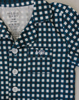 Navy Gingham Short Pajama Set