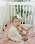 Dusty Rose Muslin Quilt Mebie Baby
