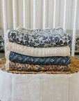 Liberty Floral + Coastal Plaid Lace Muslin Quilt Mebie Baby