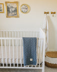 Navy Berry + Cream Berry Lace Muslin Quilt