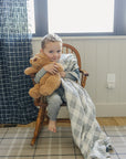 Coastal Plaid + Navy Muslin Quilt