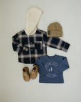 Plaid Hooded Button Up Shirt