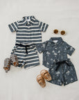 Stripe Linen Button Up Shirt