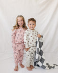 Blush Bows French Terry Set Mebie Baby
