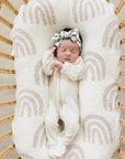 Light Green Checkered Bamboo Head Wrap Mebie Baby