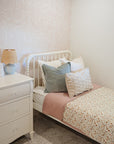 Meadow Floral + Dusty Rose Twin Muslin Quilt