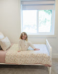 Meadow Floral + Dusty Rose Twin Muslin Quilt