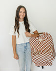 Rust Checkered Bamboo Multi-Use Cover