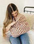 Rust Checkered Bamboo Multi-Use Cover