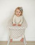 Taupe Checkered Bamboo Multi-Use Cover