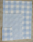Light Blue Plaid Plush Blanket