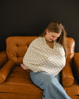 Taupe Checkered Bamboo Multi-Use Cover