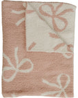 Pink Bow Plush Blanket Mebie Baby