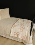 Pink Bow Plush Blanket Mebie Baby
