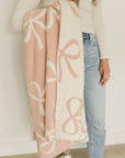 Pink Bow Plush Blanket