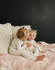 Pink Bow Plush Blanket Mebie Baby