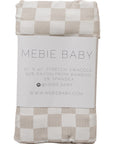 Taupe Checkered Bamboo Stretch Swaddle