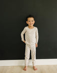 Taupe Checkered Bamboo Cozy Set