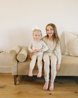 Taupe Stripe Ribbed Bamboo Cozy Set