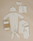 Taupe Stripe Ribbed Bamboo Cozy Set