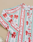 Bamboo Zip Romper | Retro Candy Cane