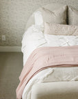 Meadow Floral + Dusty Rose Twin Muslin Quilt Mebie Baby