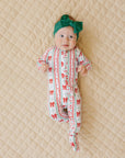Bamboo Zip Romper | Retro Candy Cane