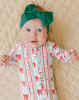 Bamboo Zip Romper | Retro Candy Cane