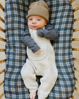 Grey Knit Overalls