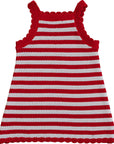 Red Stripe Knit Cover-Up Dress