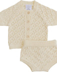 Yellow Cardigan Bloomer Set
