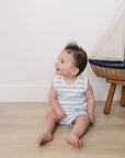 Blue Stripe Short Tank Set