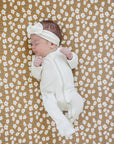 Cream Ribbed Bamboo Head Wrap