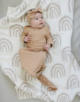 Latte Ribbed Bamboo Head Wrap