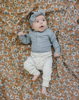 Heather Grey Ribbed Bamboo Head Wrap Mebie Baby