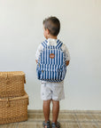 Navy Stripe Mini Backpack